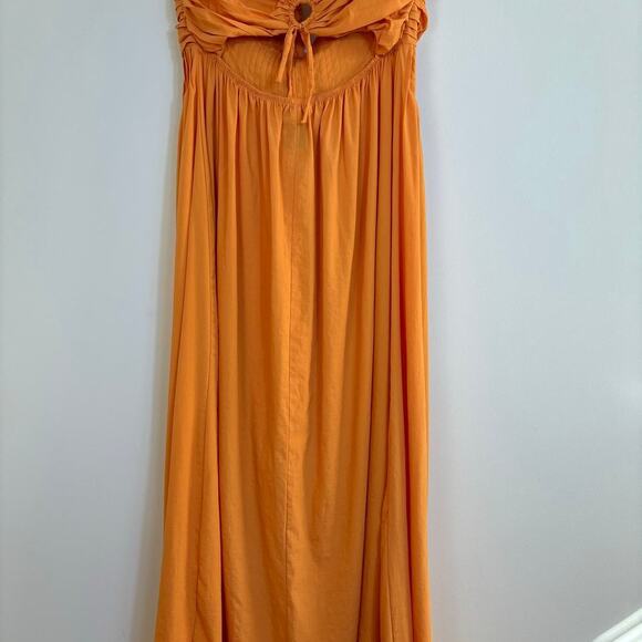Hello Molly Luxe Vacay Maxi Dress size 10 XL Orange Halterneck Beach  Resort - Picture 9 of 15
